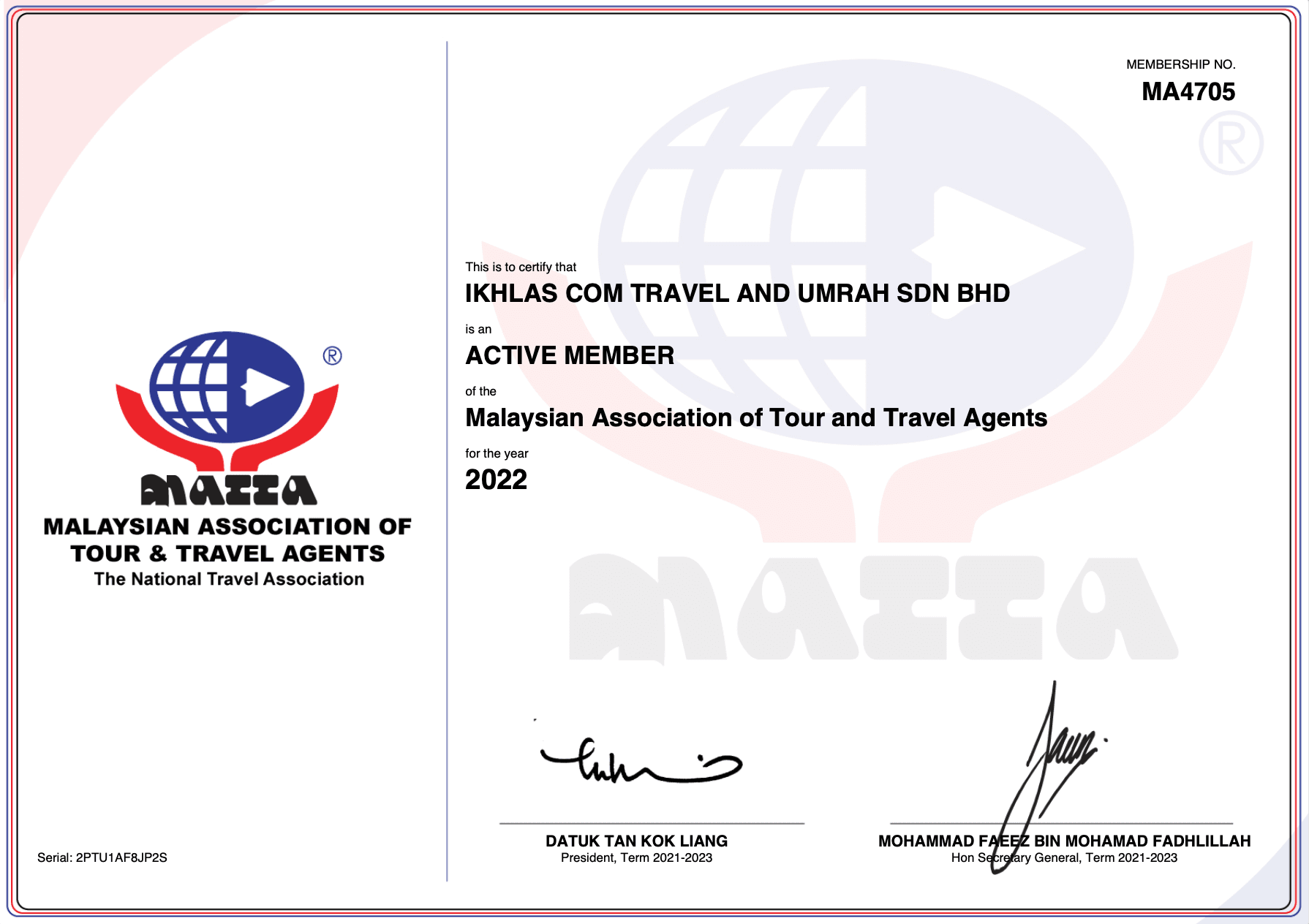Active MATTA Membership